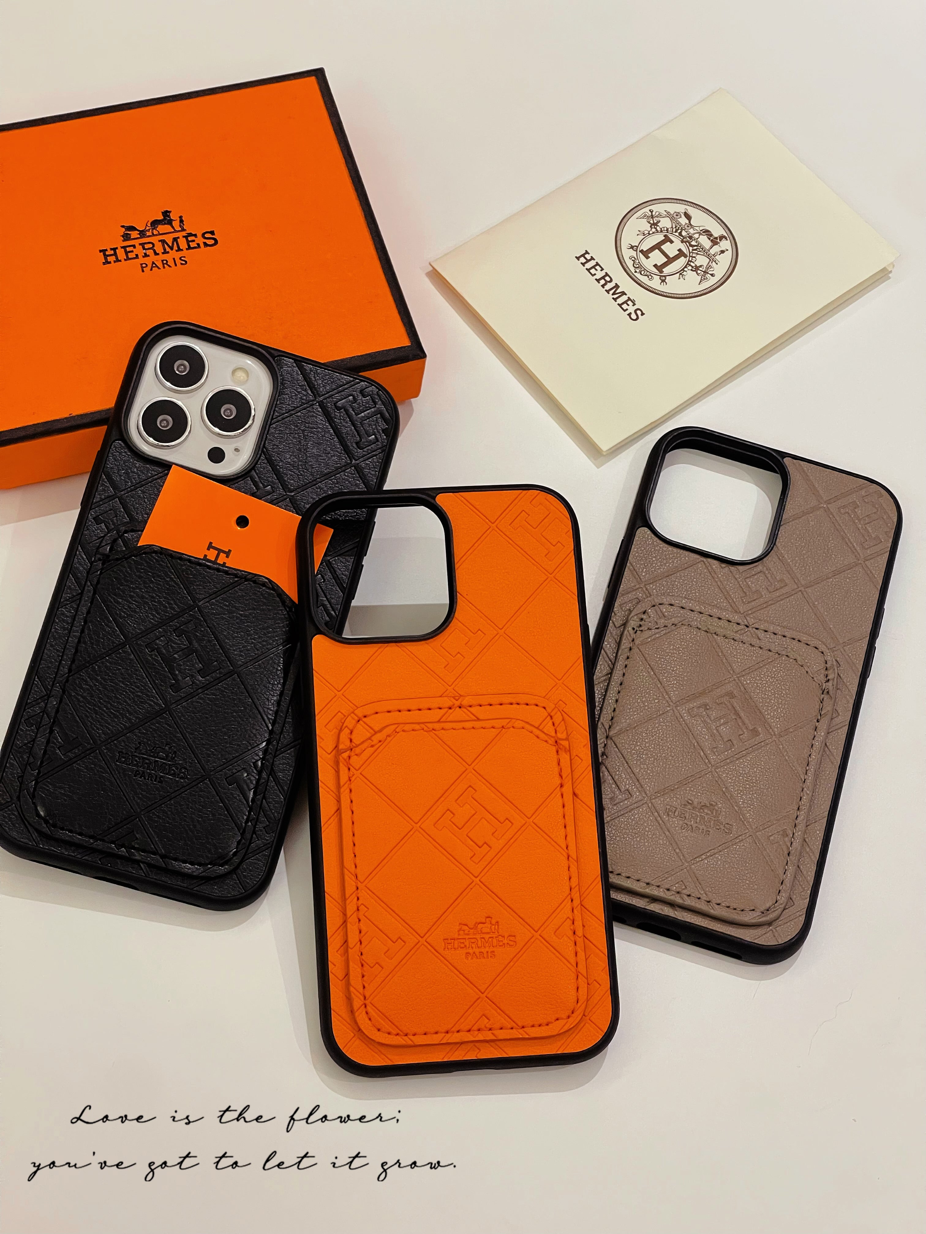  H Case With Card Holder For iPhone Orange-KBK241432-GTOCASE