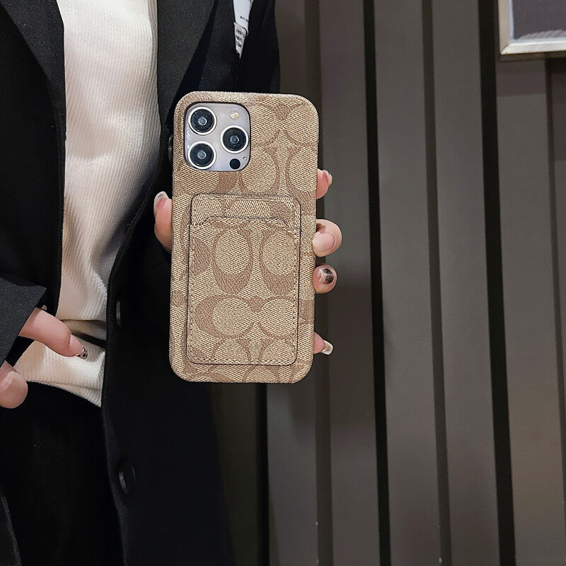 Classic CH   iPhone Case With Card Holder White -JQB240330-GTOCASE