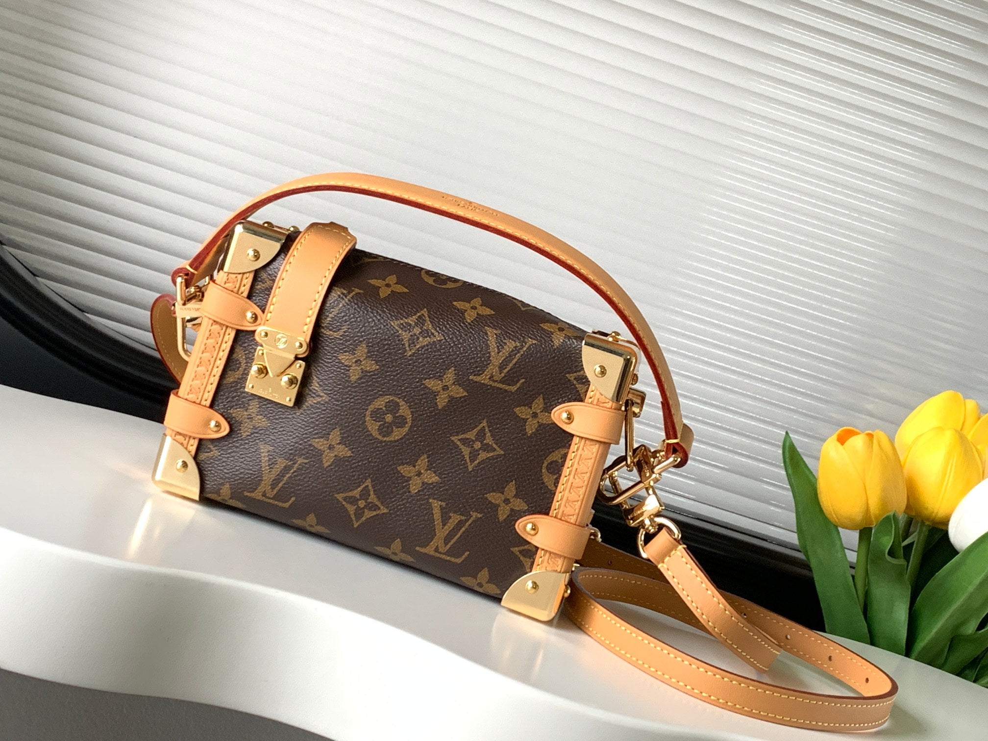 LV Luxury Element  The Hottest Shoulder Bag of 2023 Spring: Inspired by Travel Trunks  LV009
