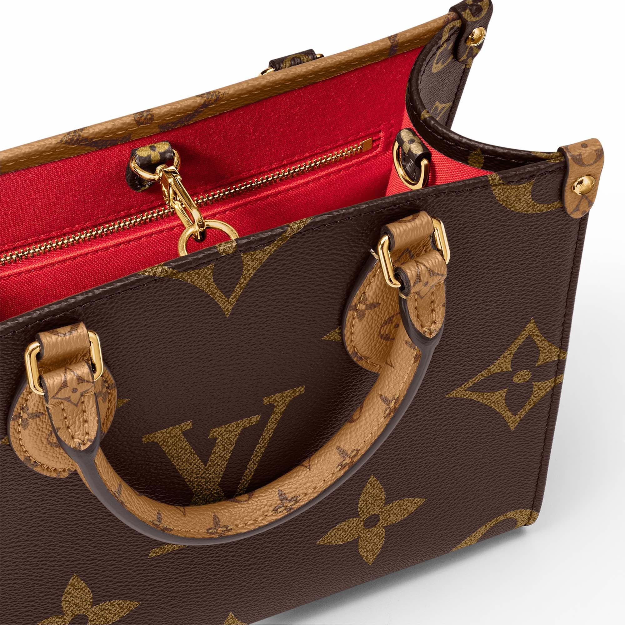 LV Luxury Element Chic Mini Tote Bag with Signature Gold Accents - Your Perfect Everyday Essential LV015
