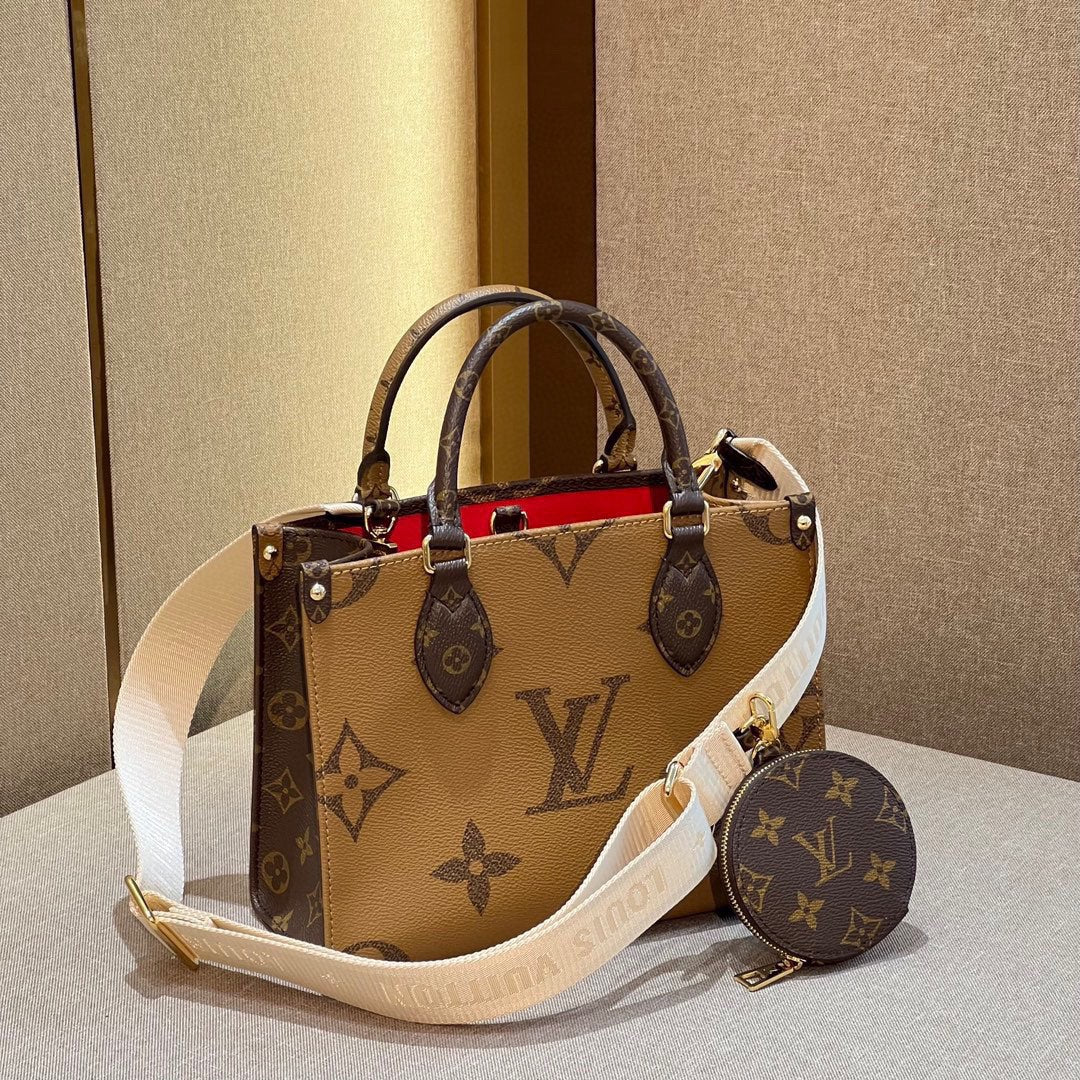 LV Luxury Element Chic Mini Tote Bag with Signature Gold Accents - Your Perfect Everyday Essential LV015