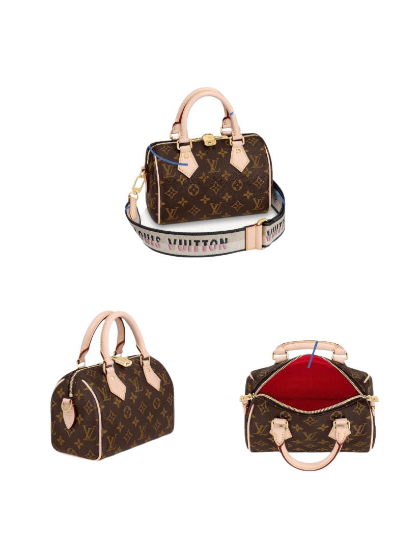 LV Luxury Element Chic Monogram-Inspired Mini Travel Bag with Detachable Strap LV017