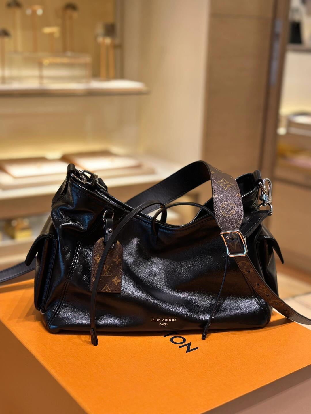 LV Luxury Element CarryAll Cargo Small Bag in Soft Lambskin: Your Compact Daily Companion LV018