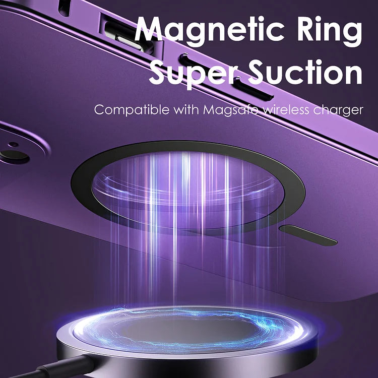 Aluminum Metal MagSafe Infinite Charging Frosted Protective Case