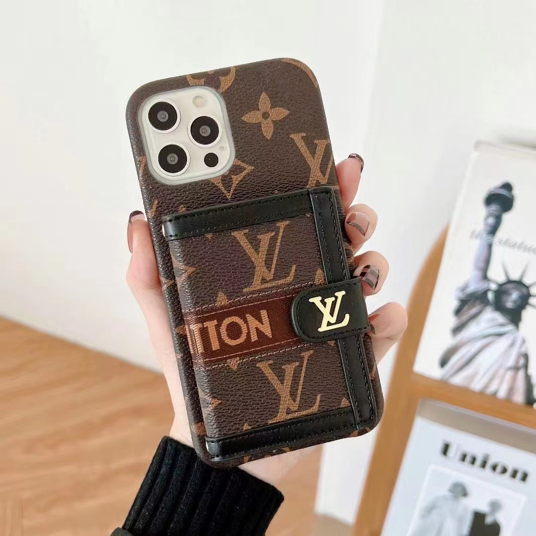 Monogram iPhone Case With Wallet And Strap Black -DL240329-GTOCASE