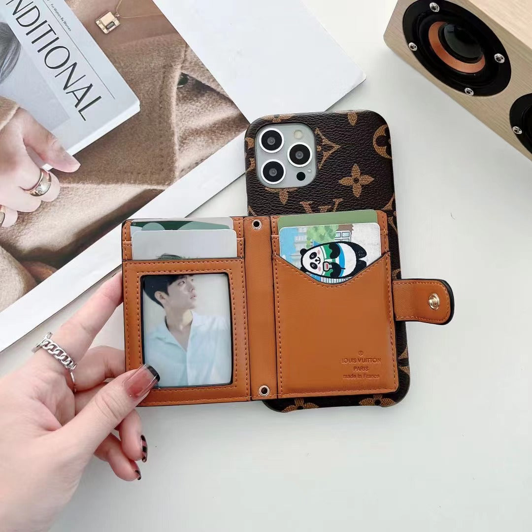 Monogram iPhone Case With Wallet And Strap Black -DL240329-GTOCASE