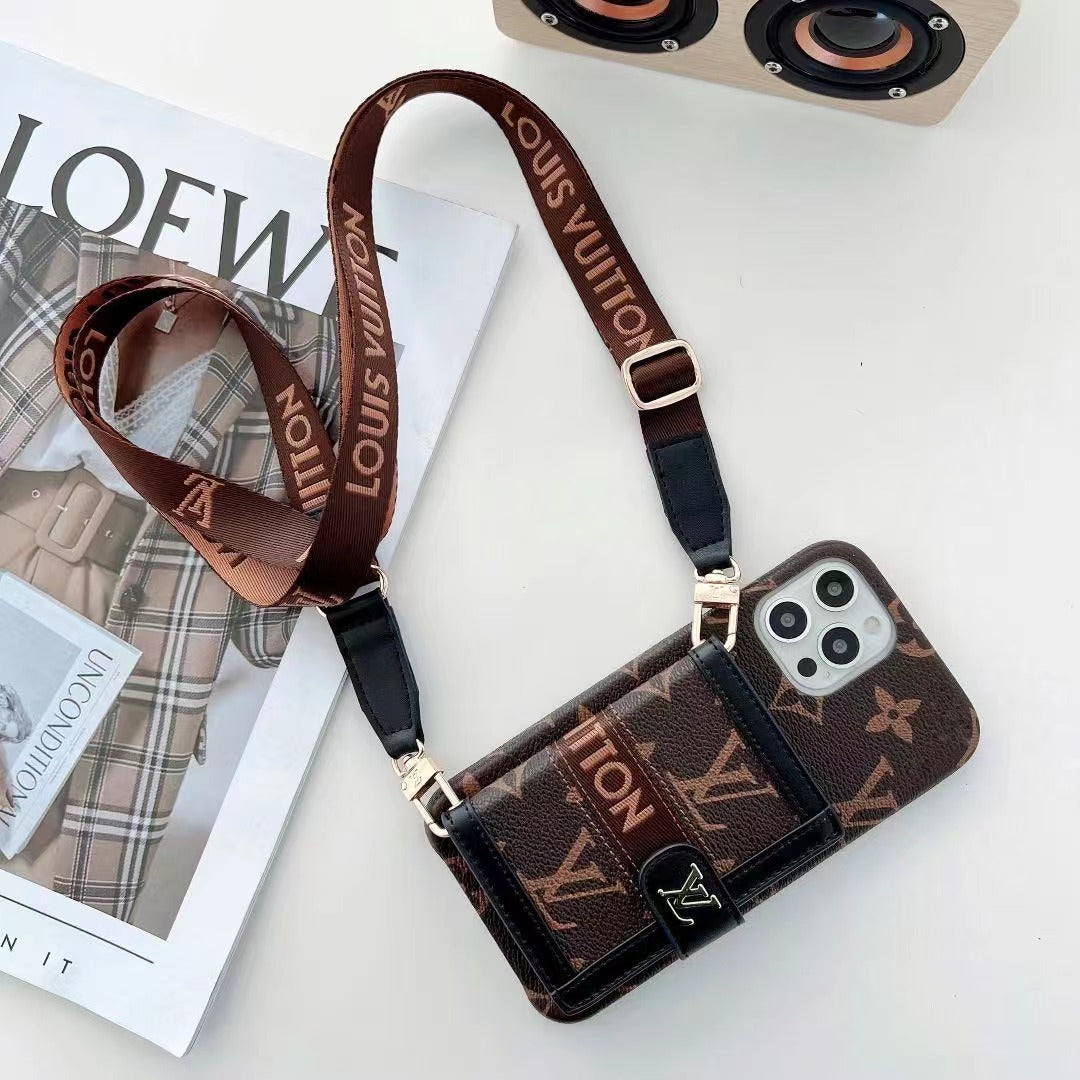 Monogram iPhone Case With Wallet And Strap Black -DL240329-GTOCASE