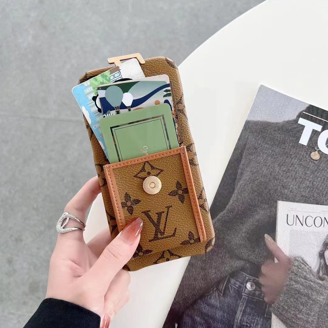 Monogram iPhone Case With Card Holder Yellow Printing -XK241701-GTOCASE