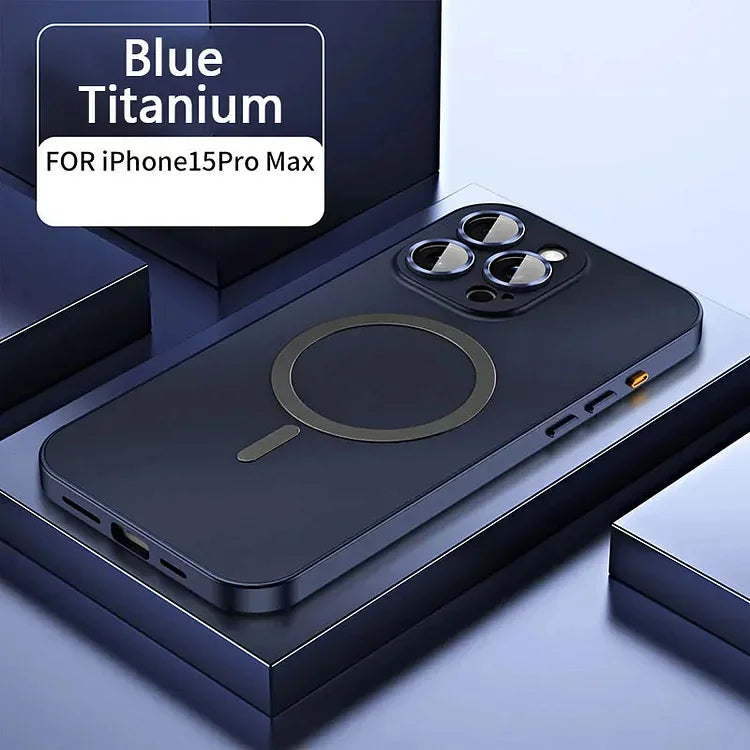 Aluminum Metal MagSafe Infinite Charging Frosted Protective Case