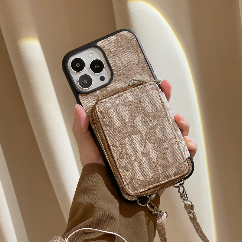 CH  iPhone Case With Wallet Coffee-LQB241412-GTOCASE