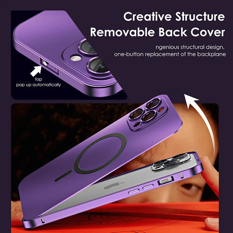 Aluminum Metal MagSafe Infinite Charging Frosted Protective Case