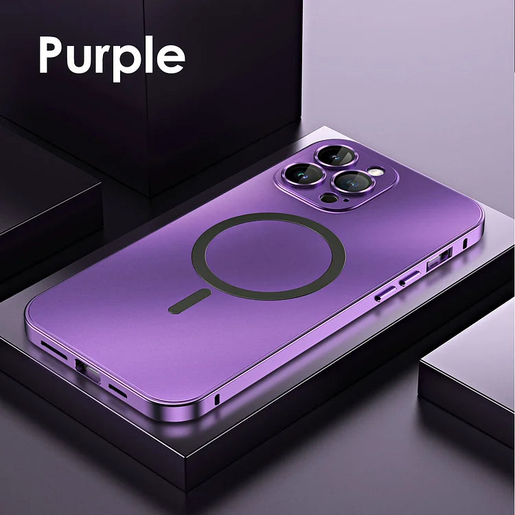 Aluminum Metal MagSafe Infinite Charging Frosted Protective Case