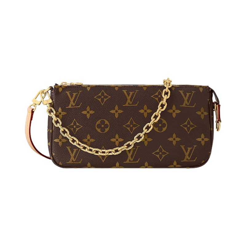 LV Luxury Element  Compact Elegant Canvas Shoulder Bag with Detachable Strap  LV008