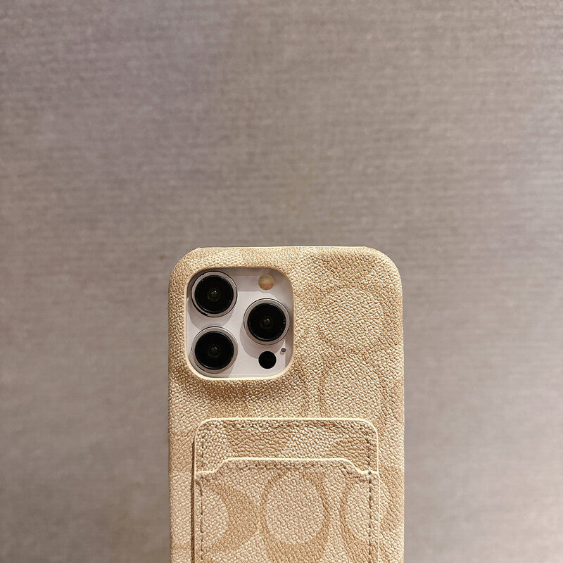 Classic CH   iPhone Case With Card Holder White -JQB240330-GTOCASE