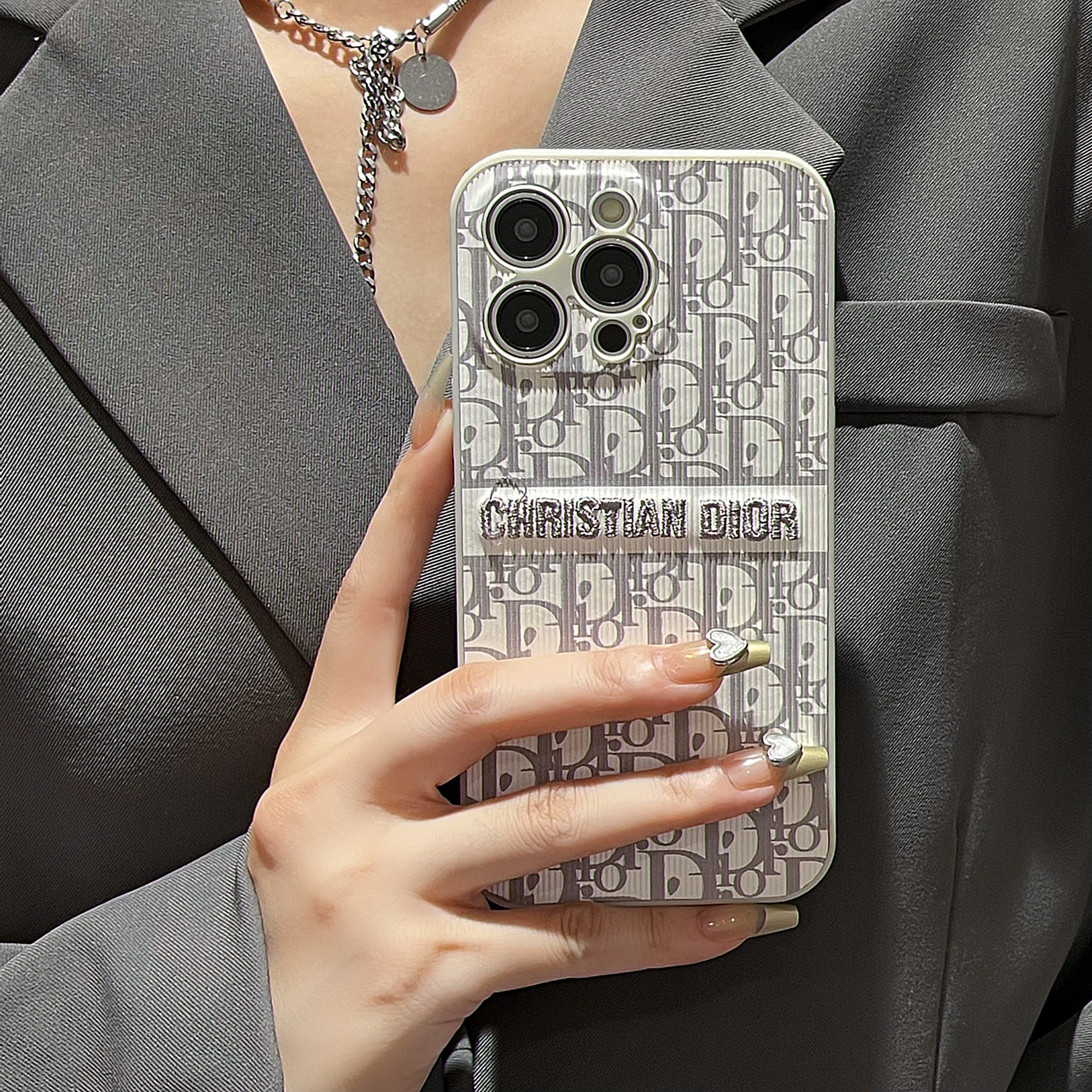 Dior iPhone Case-Second hand Leather Phone case