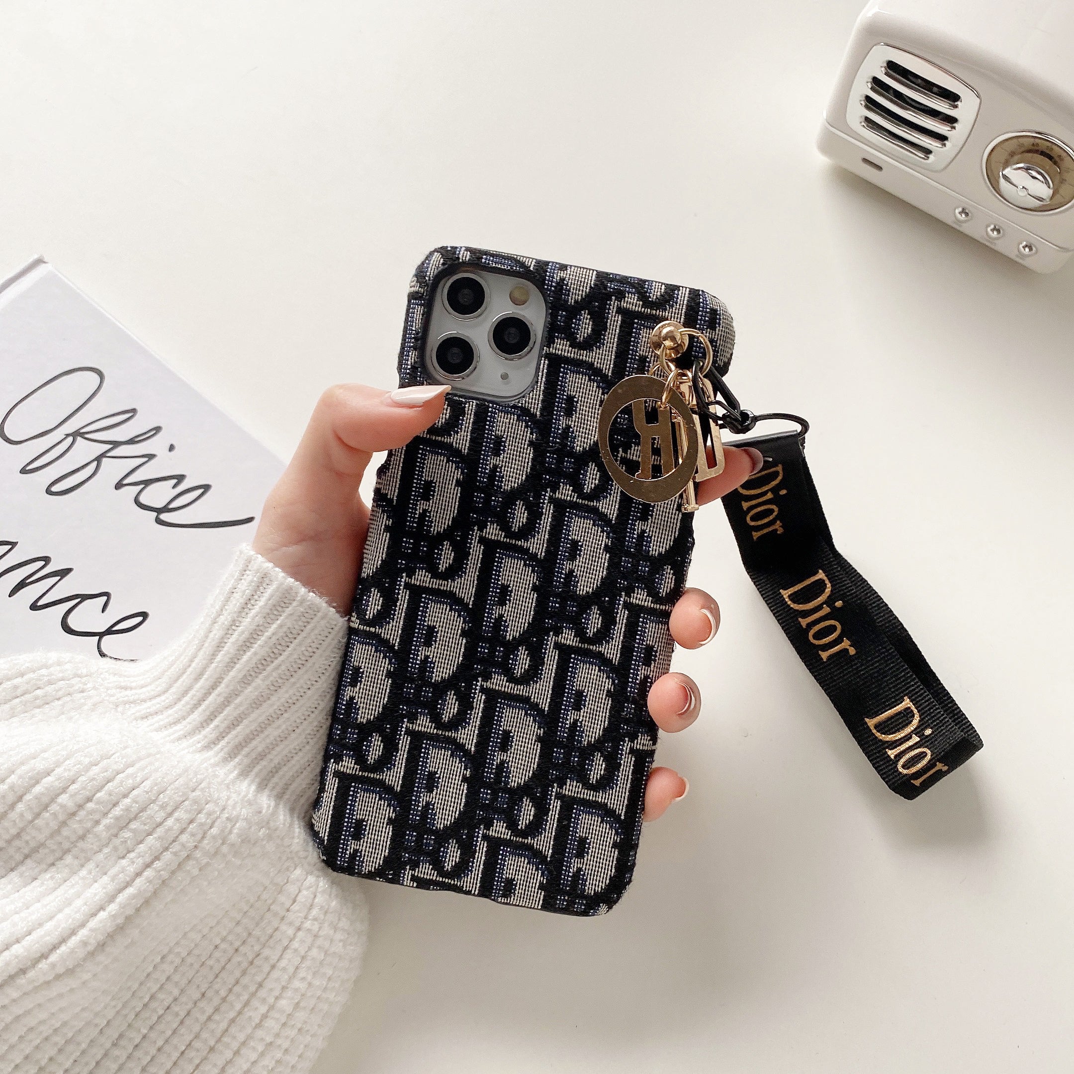 CD iPhone Case With Strap Black-GS240315-GTOCASE