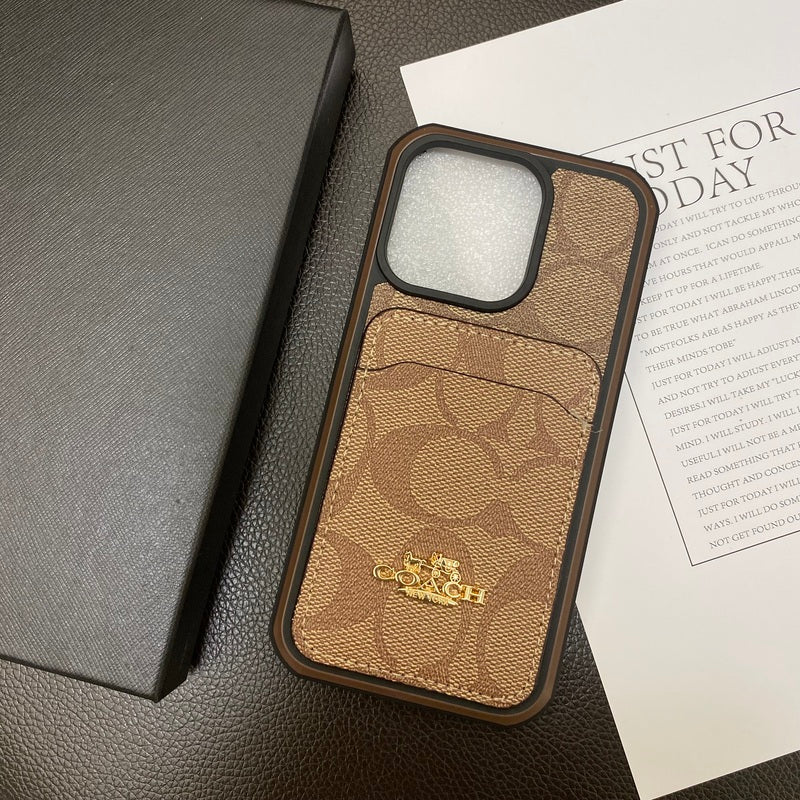 CH  iPhone Case With Card Holder Coffee -KB241416-GTOCASE