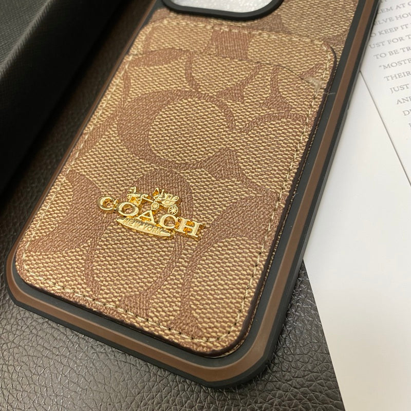 CH  iPhone Case With Card Holder Coffee -KB241416-GTOCASE