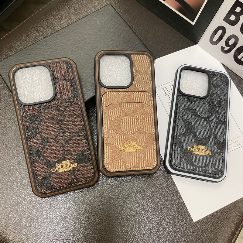 CH  iPhone Case With Card Holder Coffee -KB241416-GTOCASE