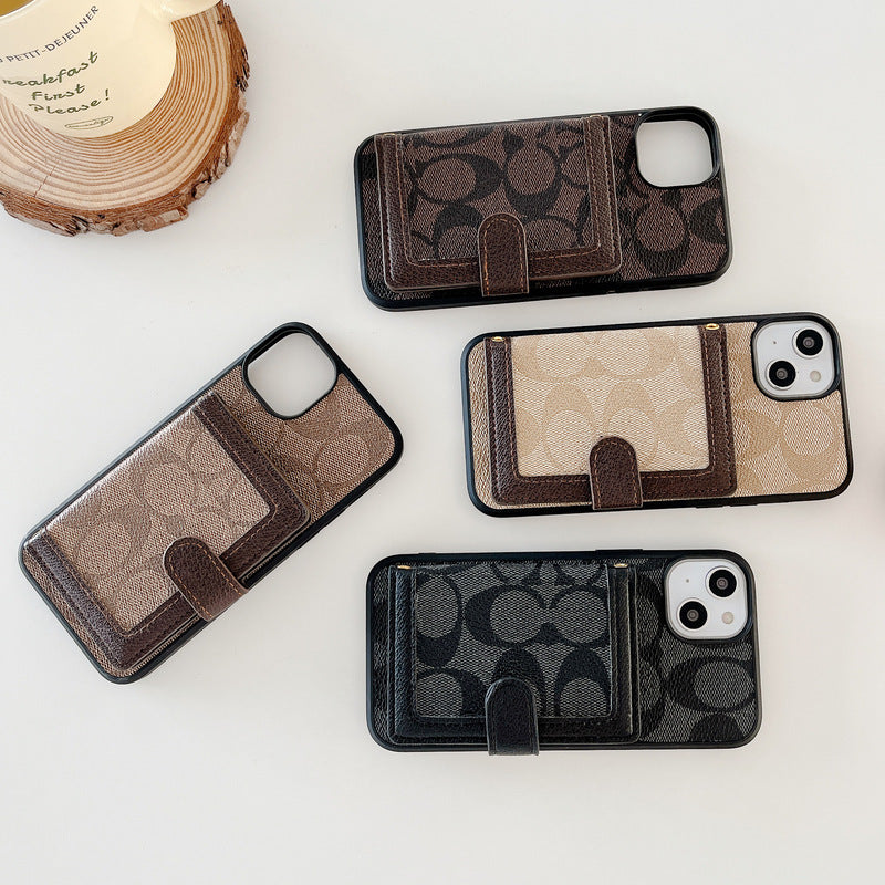 CH  iPhone Case With Wallet And CHrossbody Strap White -XK240402-GTOCASE