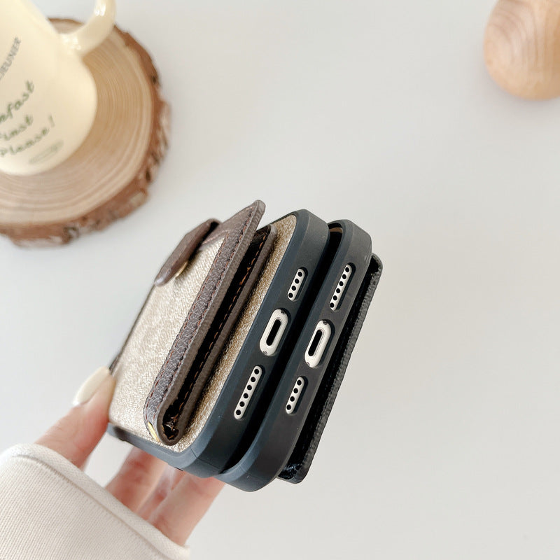 CH  iPhone Case With Wallet And CHrossbody Strap Black -XK240402-GTOCASE
