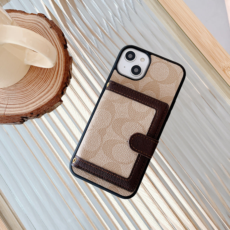 CH  iPhone Case With Wallet And CHrossbody Strap White -XK240402-GTOCASE