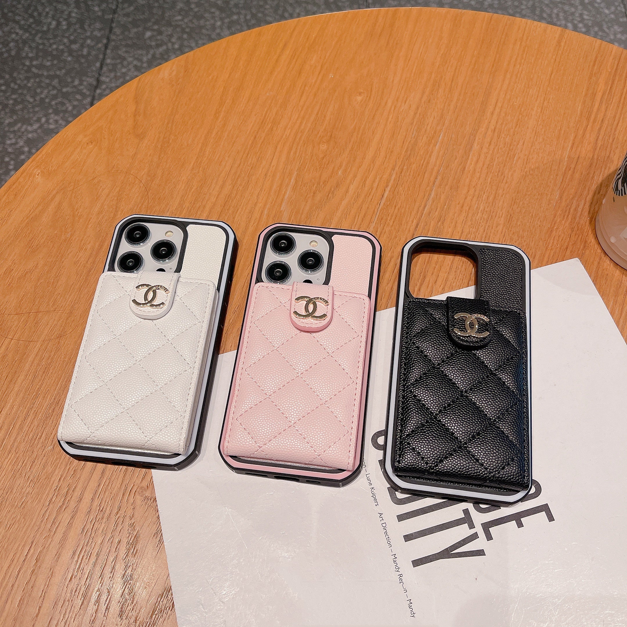 CC iPhone Case With Card Holder Pink -LBB240401-GTOCASE