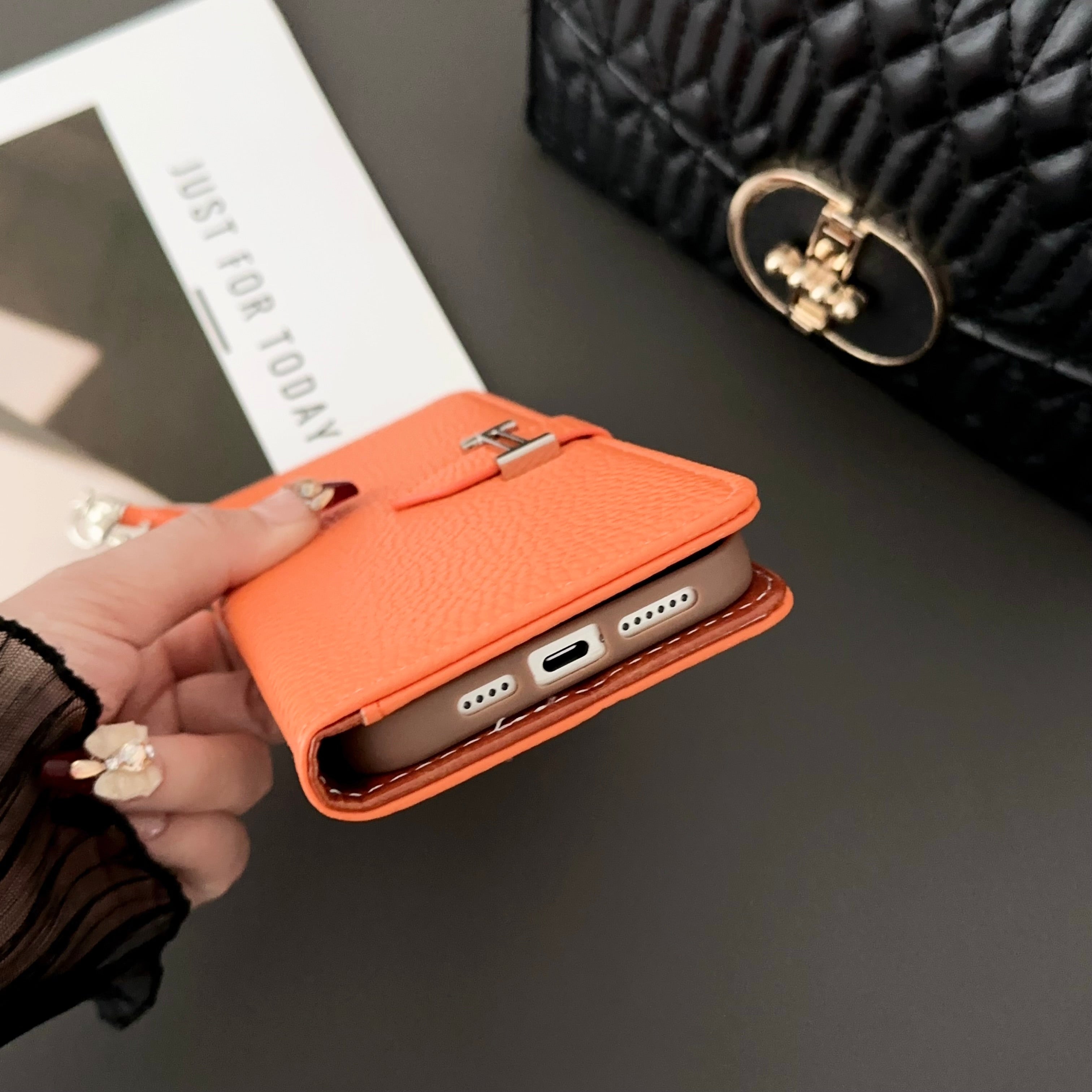  H Holster Phone Case Orange For iPhone-PTK240603-GTOCASE