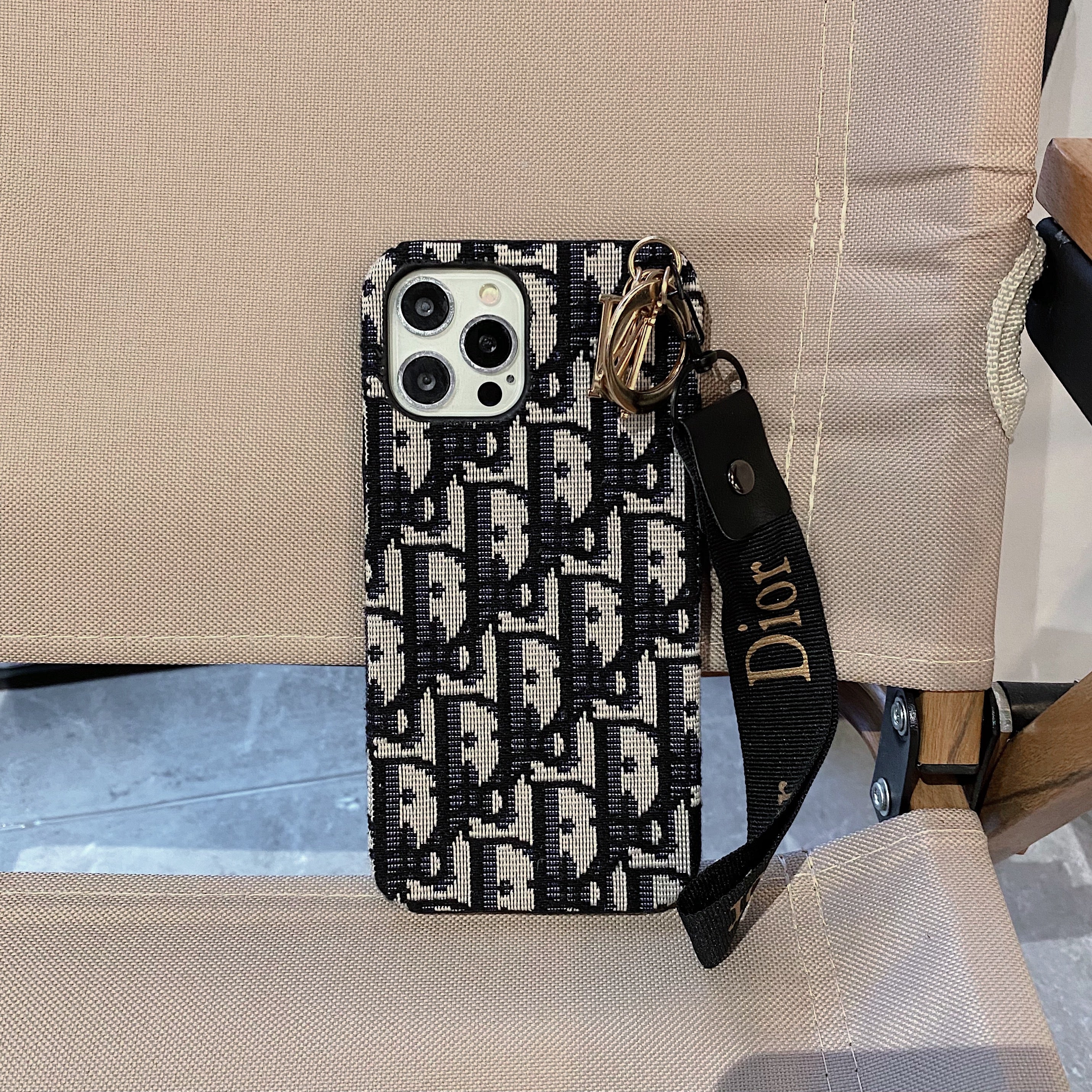 CD iPhone Case With Strap Black-GS240315-GTOCASE