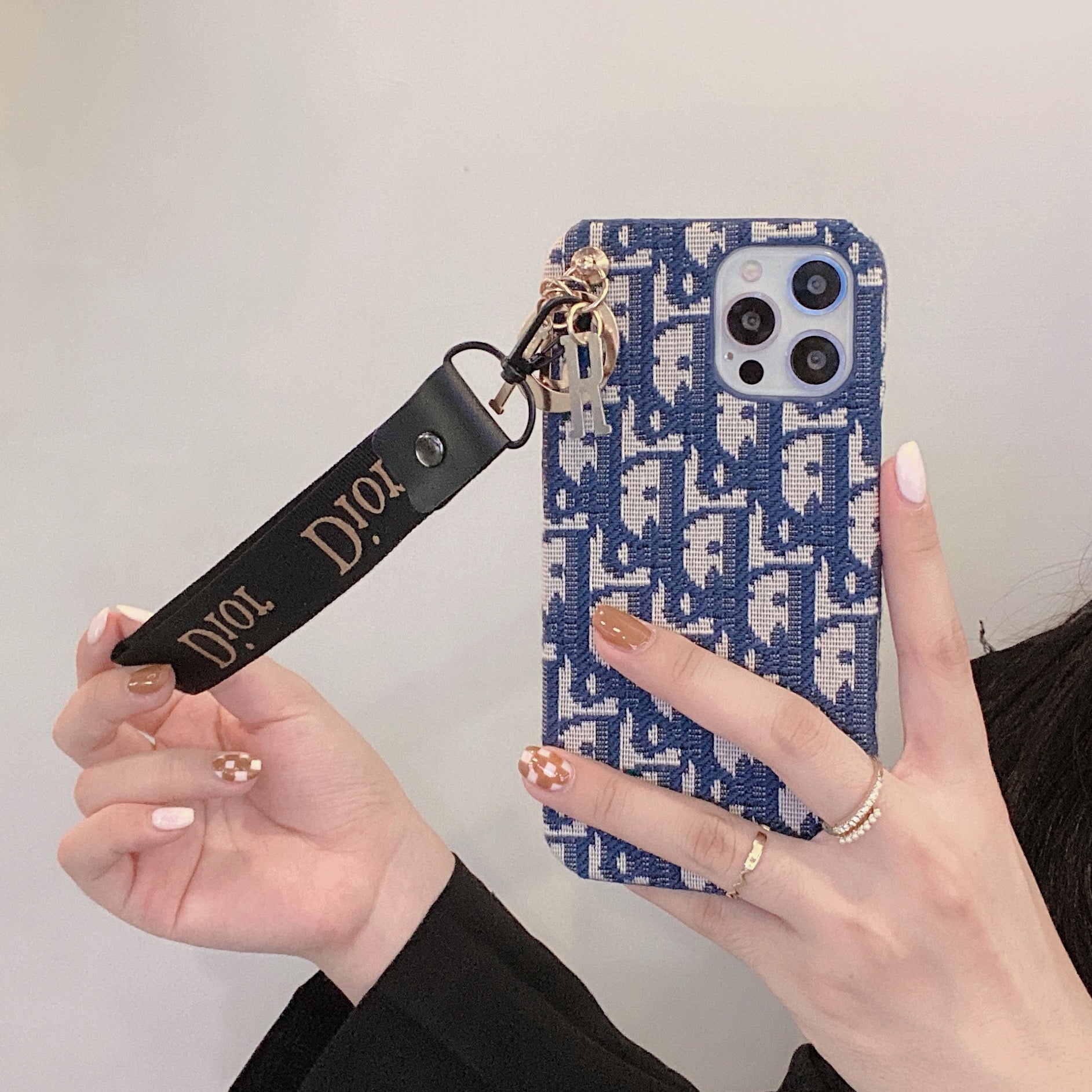 CD iPhone Case With Strap Blue-GS240315-GTOCASE