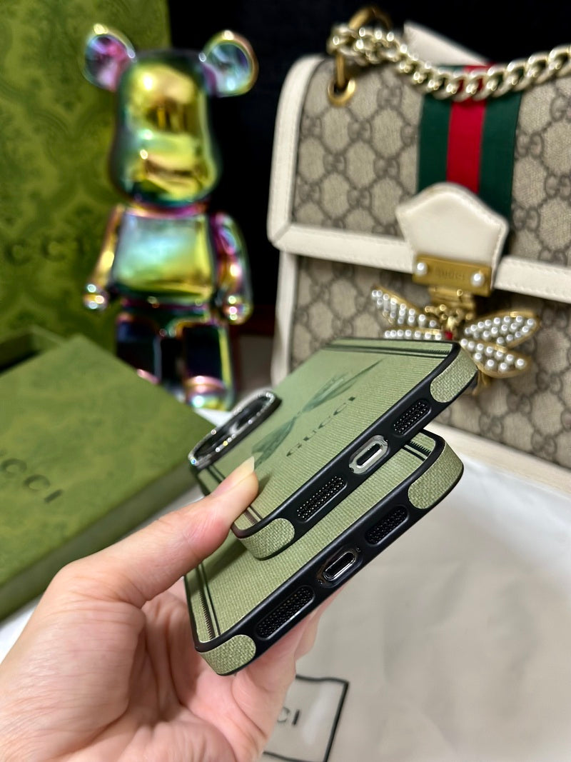 GG iPhone Case Green -ZSK240330-GTOCASE