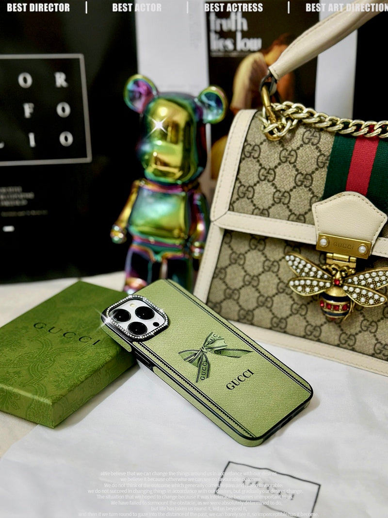 GG iPhone Case Green -ZSK240330-GTOCASE