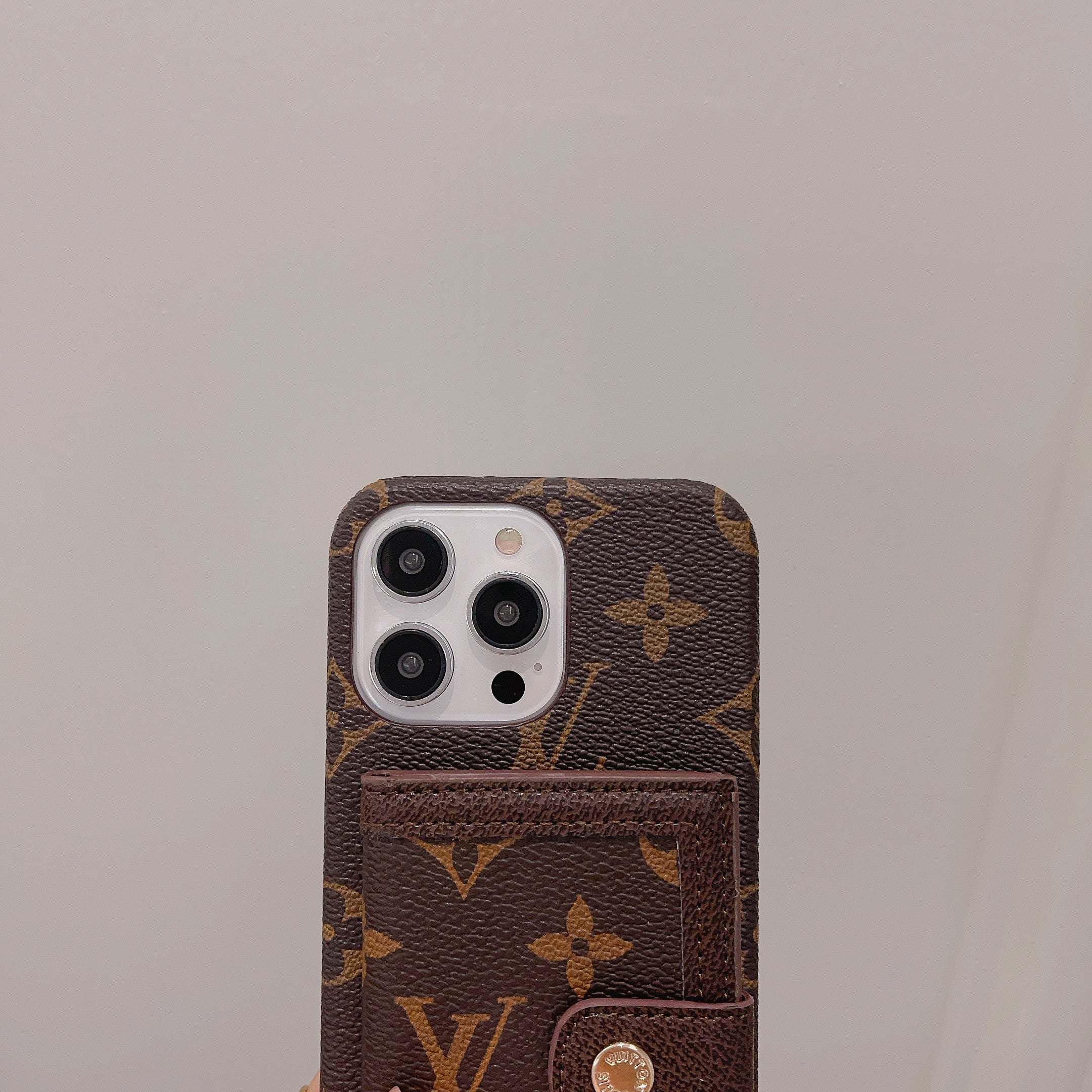 Leather Monogram Case With Wallet For iPhone-YCQ241712-GTOCASE