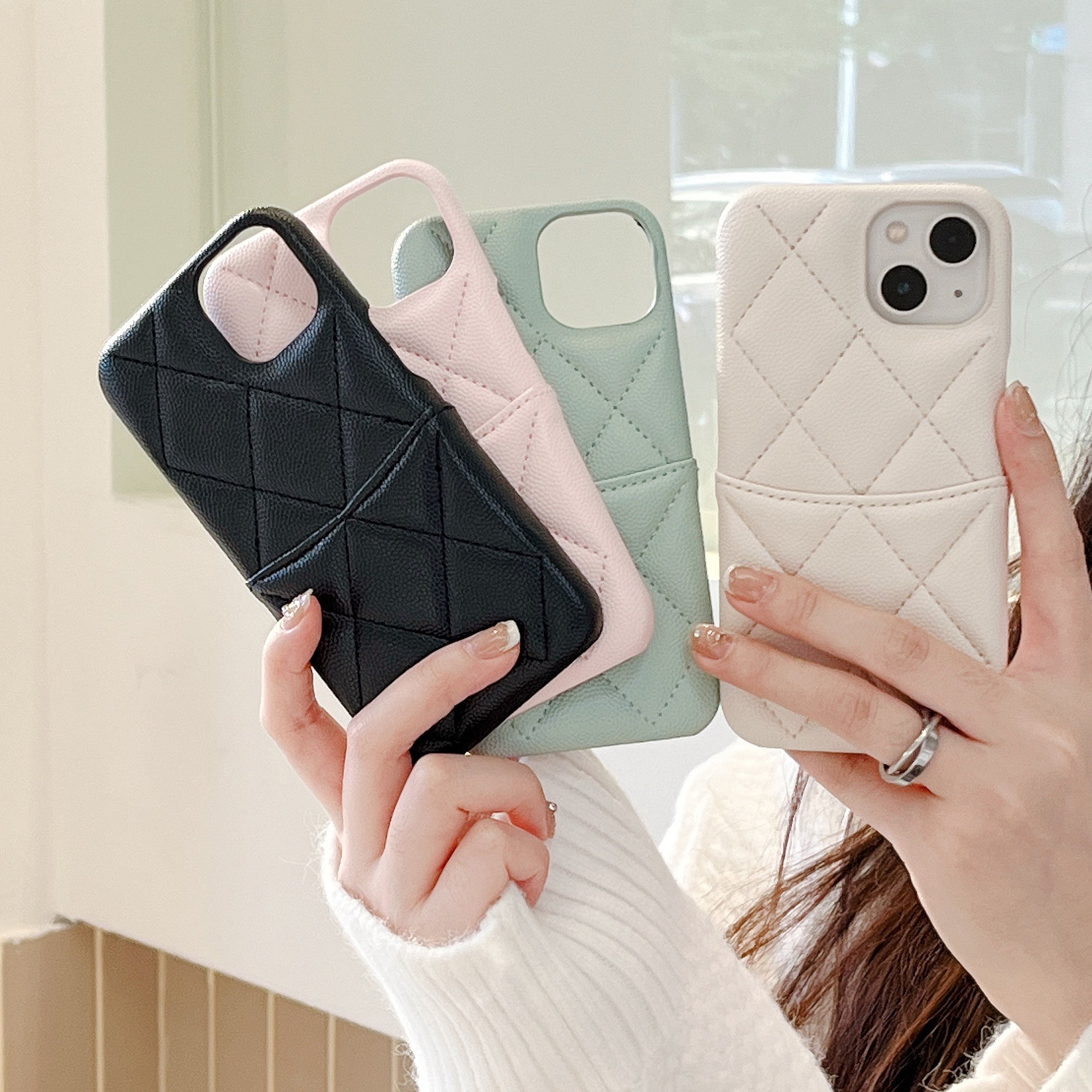 CC Phone Case With Card Holder For iPhone- AMJ240706-GTOCASE