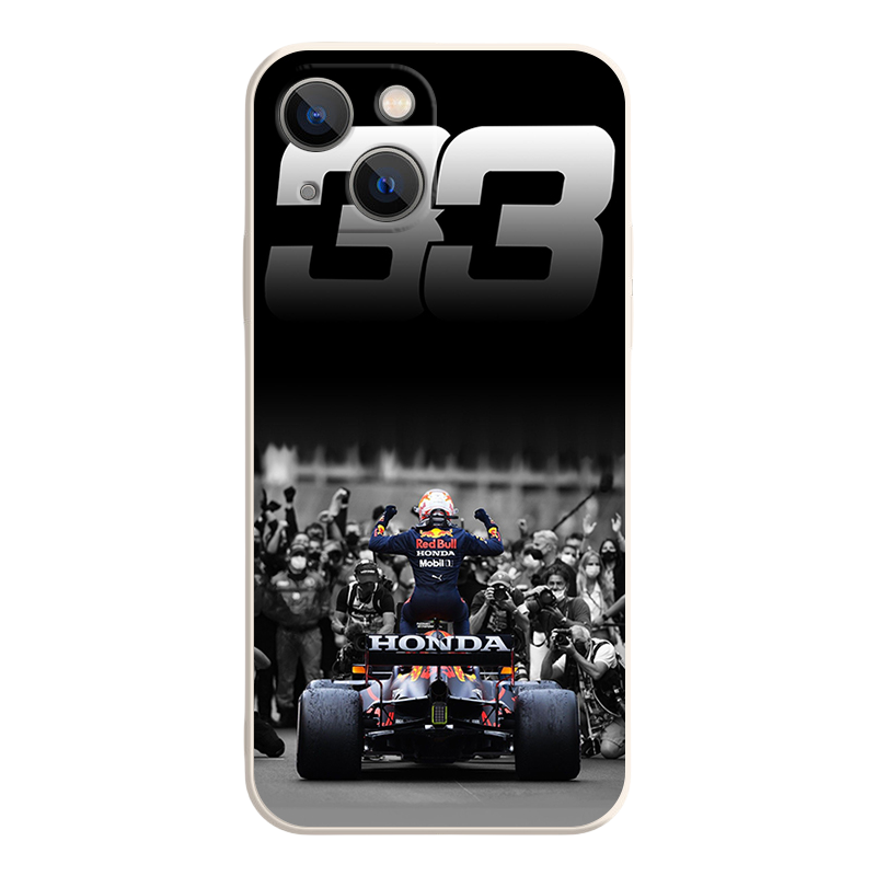 iPhone 16 Pro Max Case - Vintage White E/F/G/H Red Bull  Liquid Silicone Cover with Full Camera Protection & Soft Lining | Bull Team
