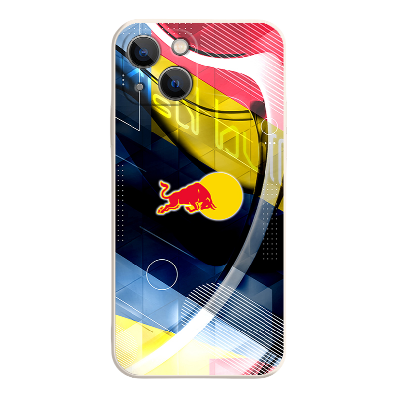 iPhone 16 Pro Max Case - Vintage White E/F/G/H Red Bull  Liquid Silicone Cover with Full Camera Protection & Soft Lining | Bull Team