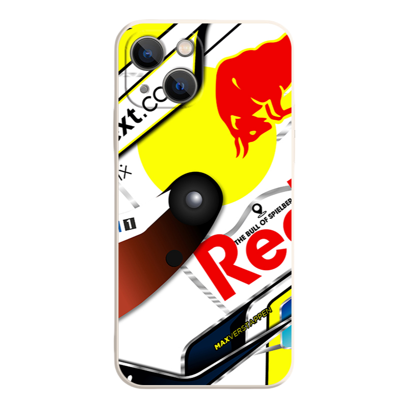 iPhone 16 Pro Max Case - Vintage White E/F/G/H Red Bull  Liquid Silicone Cover with Full Camera Protection & Soft Lining | Bull Team