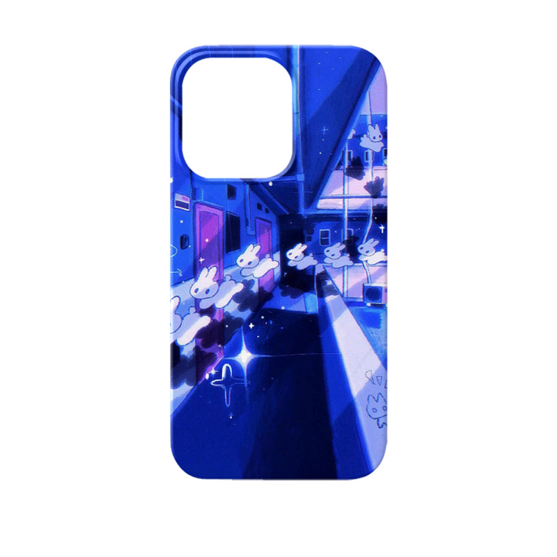 Y2K Aesthetic Style D/E/F iPhone 16/15/14/13/12 Max Pro Max Case - Shockproof Glass Cover with Retro Vaporwave Design