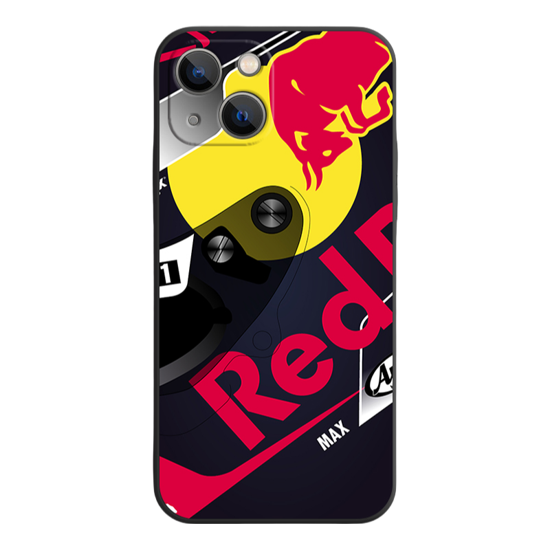 Red Bull  iPhone 16 Pro Max Case - Liquid Silicone, Full Camera Protection, Stylish Black Trim  E/F/G/H