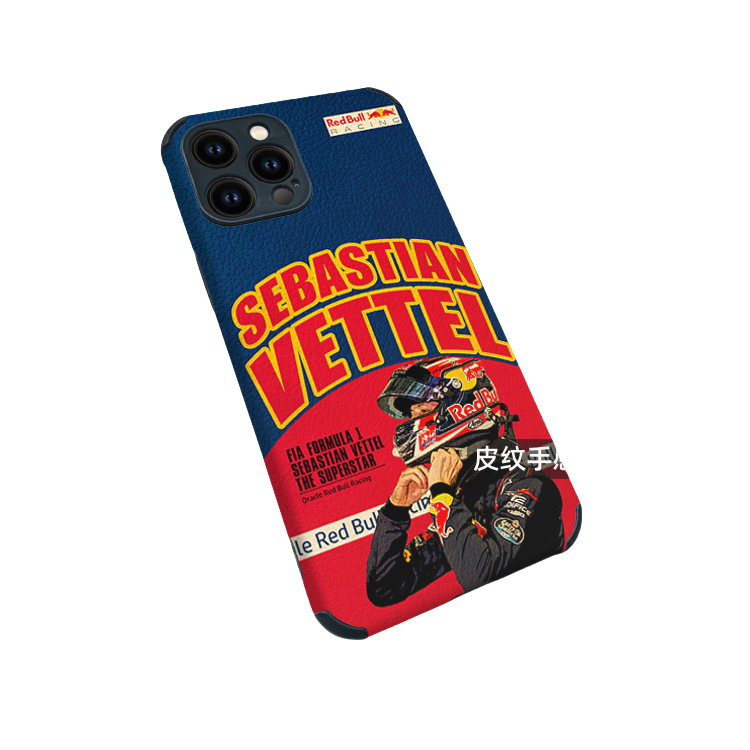 Vettel Red Bull  Leather Texture Series VI iPhone 16 Pro Max Case - Anti-Slip Full Cover Soft Shell Series VI A/B/C/D/E