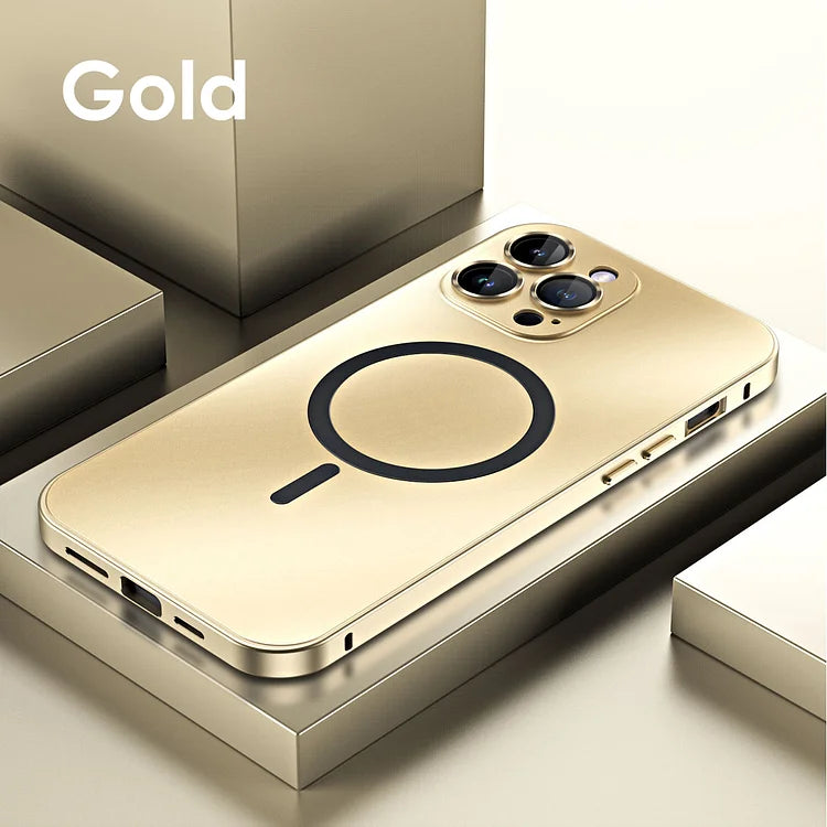 Aluminum Metal MagSafe Infinite Charging Frosted Protective Case