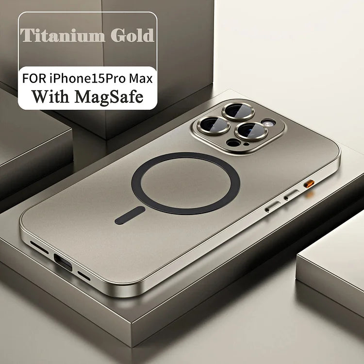 Aluminum Metal MagSafe Infinite Charging Frosted Protective Case