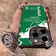 Military-Grade Protection Green Red Bull Phone Case for iPhone 15 Pro Max - Slim Yet Rugged Shockproof Cover with Vibrant Custom Design