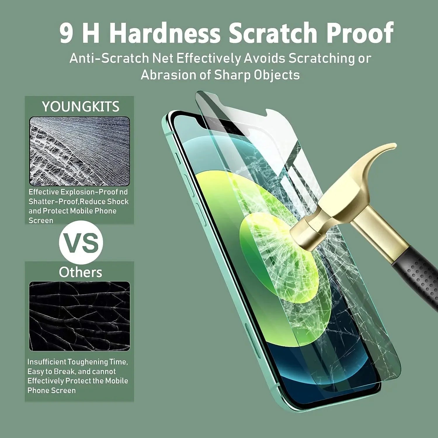 Bubble-Free Installation Screen Protector for iPhone 15 Pro Max - Smart-Align Frame with Self-Healing Adhesive Technology