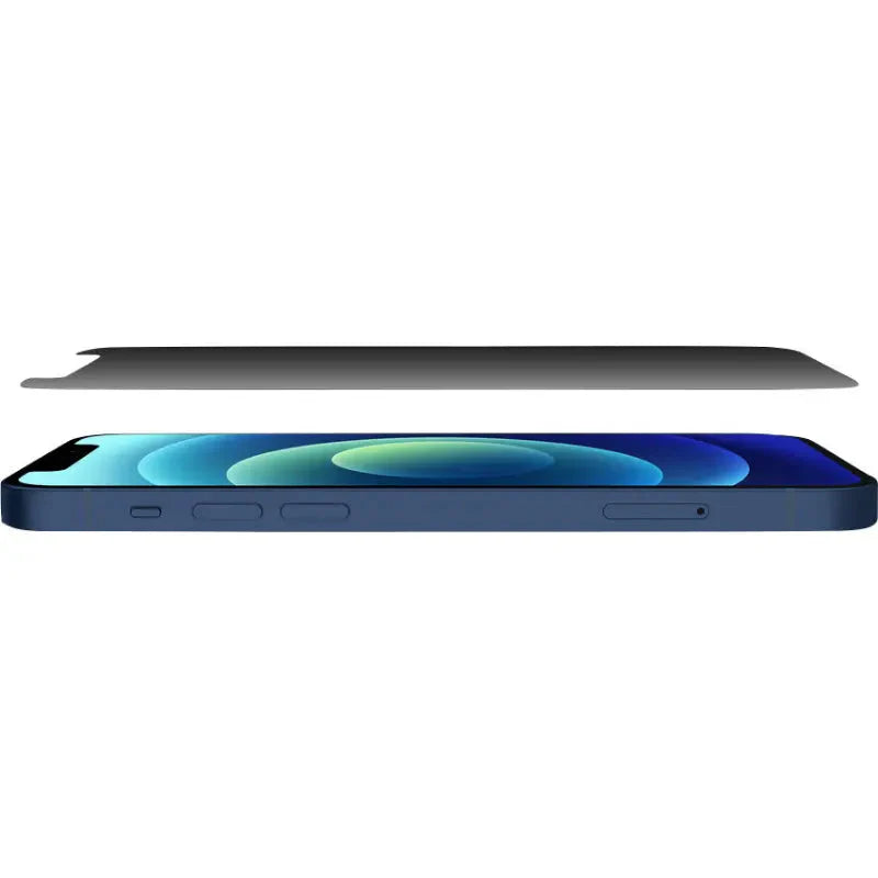 A2 iPhone privacy screen protector with advanced 30째 viewing angle technology to prevent visual hacking, ultra thin 0.33mm tempered glass