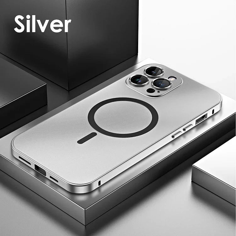 Aluminum Metal MagSafe Infinite Charging Frosted Protective Case