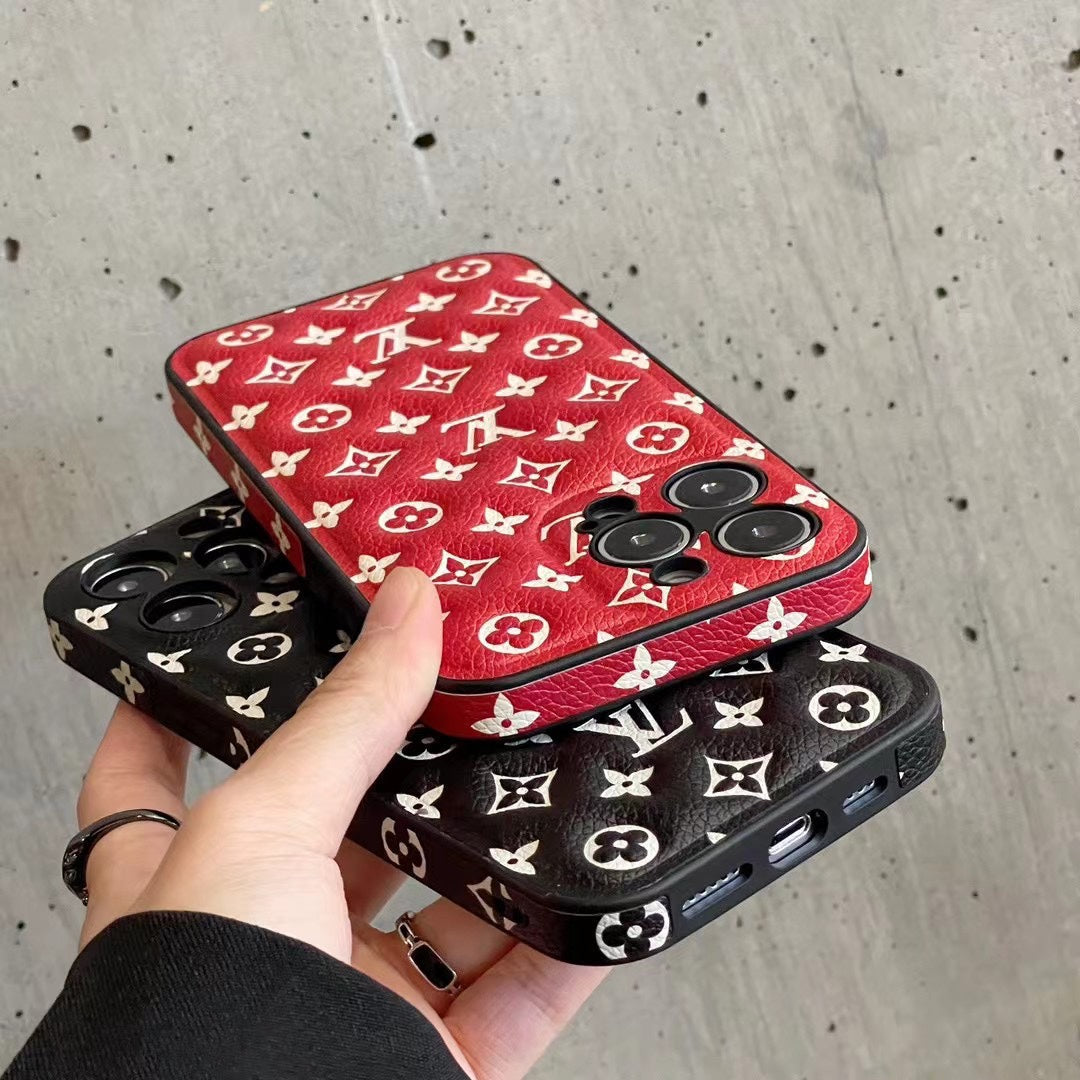 Red Monogram iPhone Case  -QB231115-GTOCASE