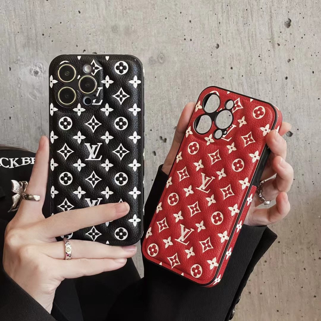 Red Monogram iPhone Case  -QB231115-GTOCASE