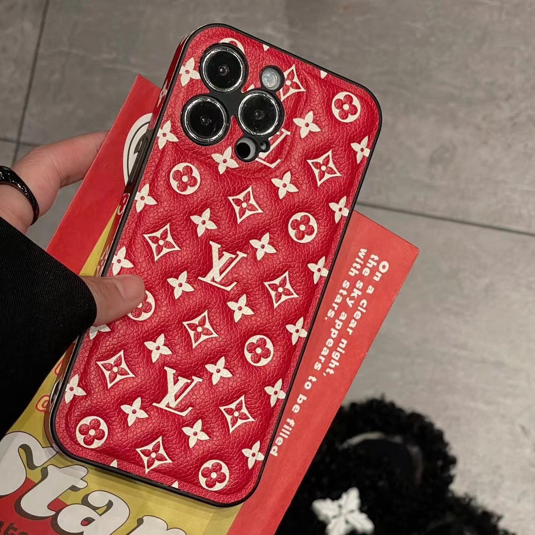 Red Monogram iPhone Case  -QB231115-GTOCASE