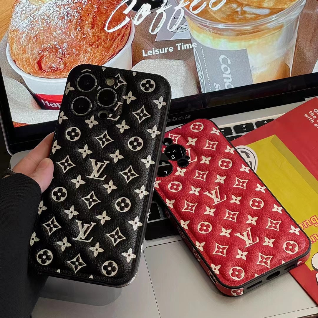 Red Monogram iPhone Case  -QB231115-GTOCASE